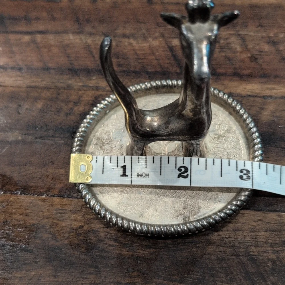 Silver Plated Giraffe Ring Holder